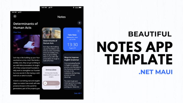 Note App Template .Net MAUI